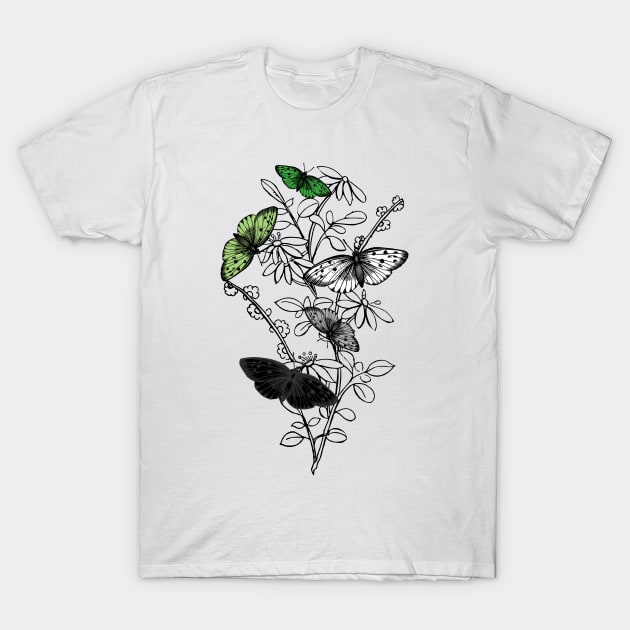 Aromantic Butterflies T-Shirt by Fusti